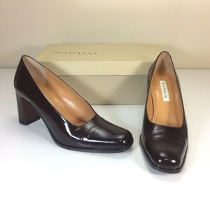❌SOLD❌ Ann Taylor Brown Patent Leather Thick Heels